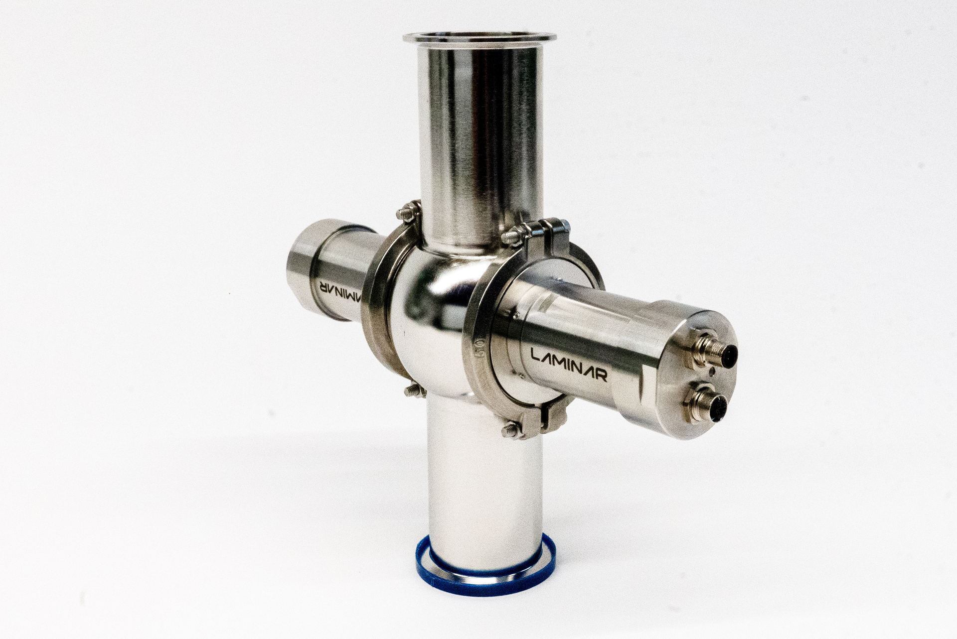 Laminar inline spectral sensor with tri-clamp fittings